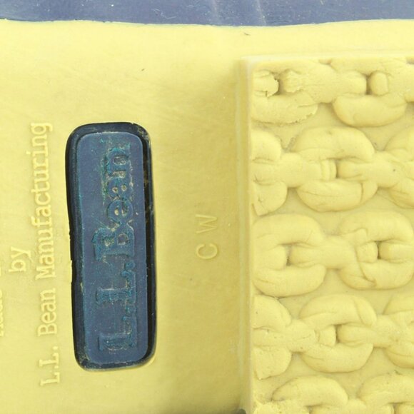 LL Bean Multicolor Leather 8" Lace Up Unlined Ankle Duck Boots Size 7 Wide - Picture 10 of 11